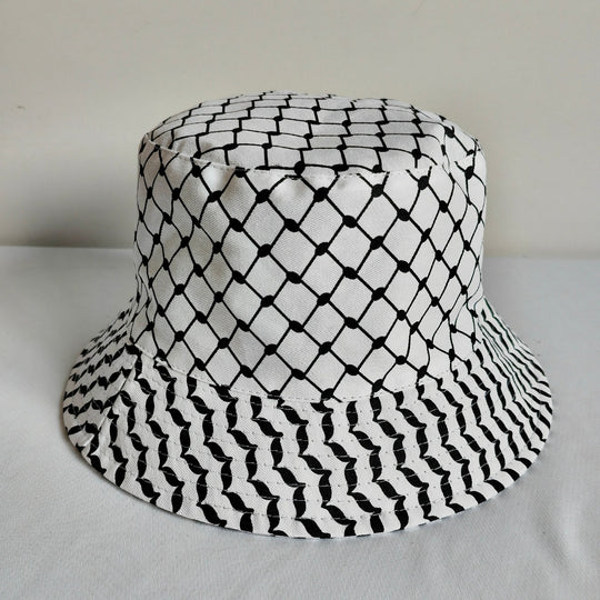 Keffiyeh Bucket Hat (Satin-Lined | Flexible Styles)