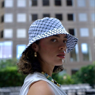 Keffiyeh Bucket Hat (Satin-Lined)